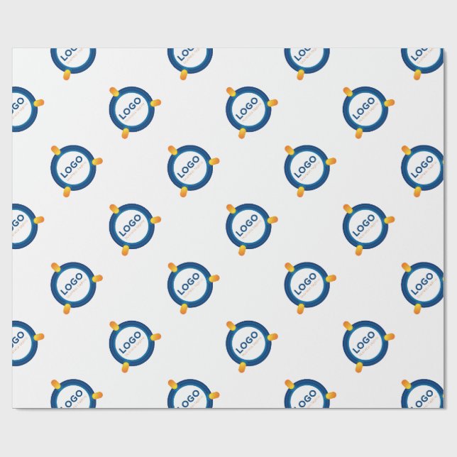 Papier Cadeau Conditionnement du logo personnalisé de l'entrepri (Plat)