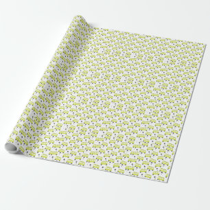 Papier Cadeau Conducteur de bus scolaire Confetti Jaune Enseigna