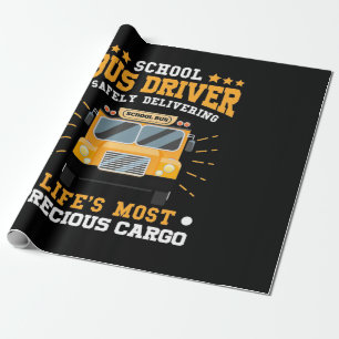 Papier Cadeau Conducteur de bus scolaire en toute sécurité