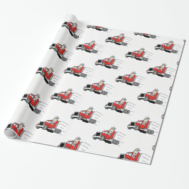 Papier Cadeau Conducteur de camion papier d'enlèvement (Déroulé)