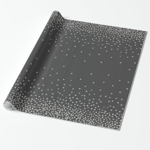 Papier Cadeau Confetti d'argent au-dessus du style de vacances g