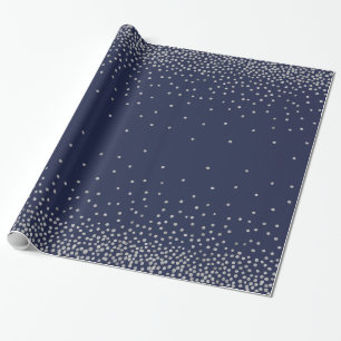 Papier Cadeau Confetti d'argent simple sur le style de vacances