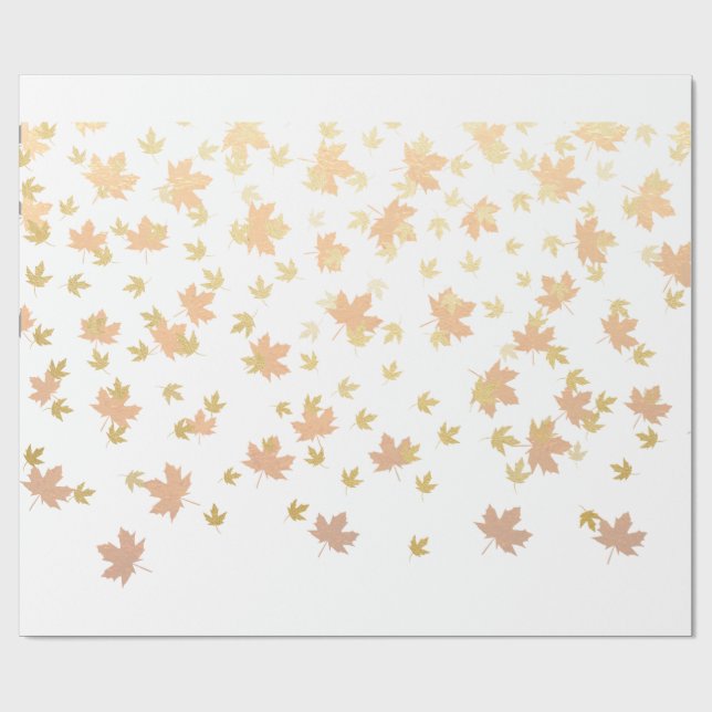 Papier Cadeau Confetti de feuille d'or sur Arrière - plan clair (Plat)
