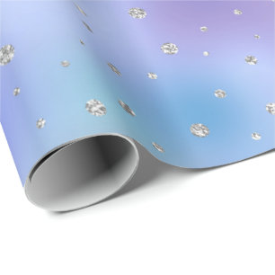 Papier Cadeau Confetti d'éperlan d'argent d'Aqua