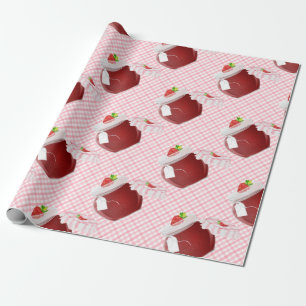 Papier Cadeau Confiture de fraises