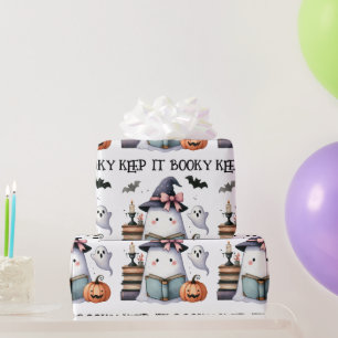 Papier Cadeau Conserver Bookish Halloween Éffrayant Lire personn