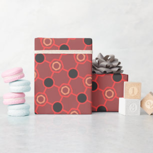 Papier Cadeau Contemporain moderne chatoyant géométrique Happy B