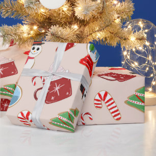 Papier Cadeau Cookie Illustration Pattern