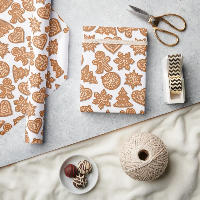 Papier Cadeau Cookies de Noël au pain d'épice (Artisanat)