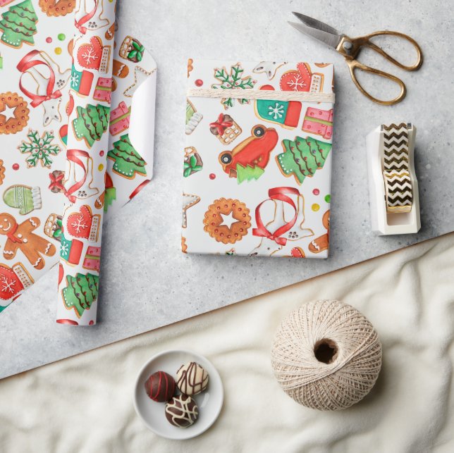 Papier Cadeau Cookies de sucre de Noël (Artisanat)