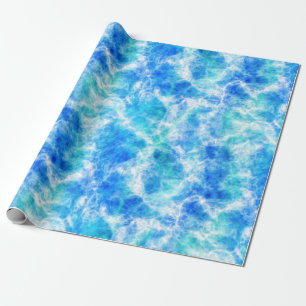 Papier Cadeau Cool Blue Ocean Surf Vagues Motif