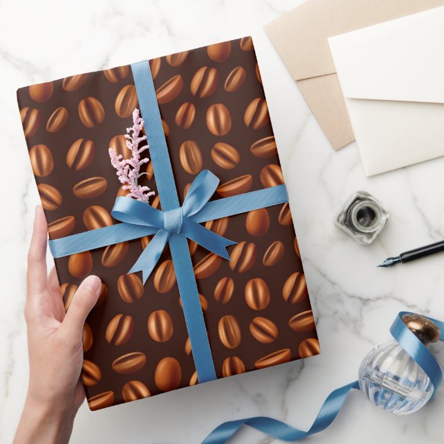 Papier Cadeau cool café carrelé motif (Cadeaux)