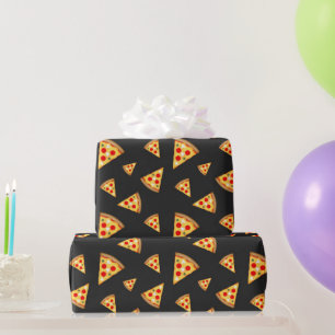 Papier Cadeau Cool et fun pizza tranches motif