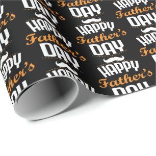 Papier Cadeau cool Happy Fête des pères mot art carrelé