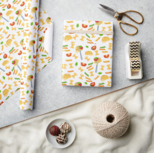 Papier Cadeau cool spaghetti parti carrelé motif