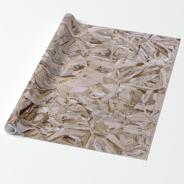 Papier Cadeau Cool Super Duper OSB Construction Plywood Impressi (Déroulé)