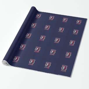 Papier Cadeau Copie bleue de fibre de carbone de guerrier