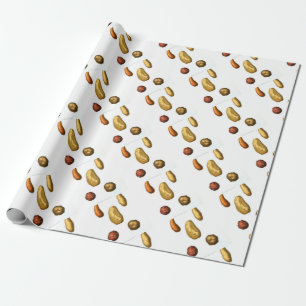 Papier Cadeau Copie botanique de pomme de terre vintage