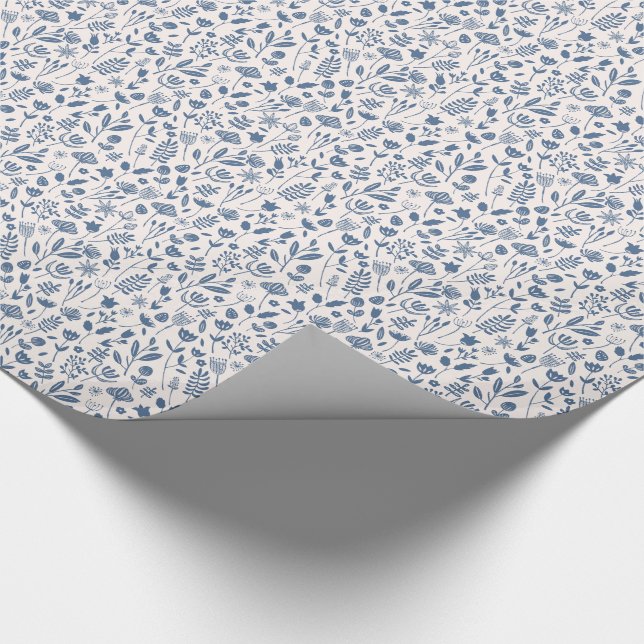 Papier Cadeau Copie botanique folklorique (Coin)