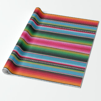 Papier Cadeau copie de serape, papier d'emballage, bleu layette