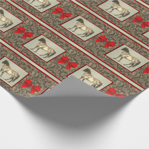 Papier Cadeau Copie et cheval en cuir usinés par Faux occidental