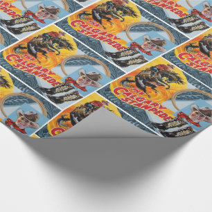 Papier Cadeau Copie occidentale de collage de cowboy de rodéo