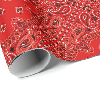 Papier Cadeau Copie occidentale rouge d'écharpe de Bandana de