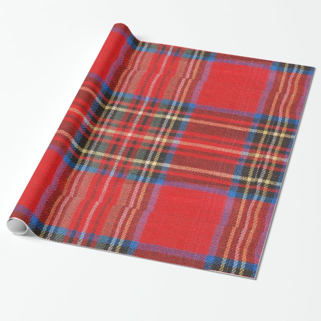 Papier Cadeau Copie rouge de flanelle (Déroulé)