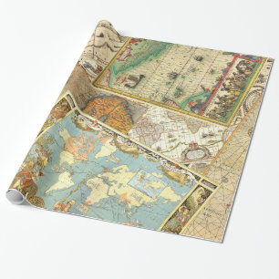 Papier Cadeau Copie vintage de carte