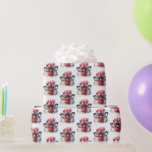 Papier Cadeau Coq Avec Verres Noirs