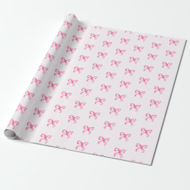 Papier Cadeau Coquette Motif Coquette Bow Rose