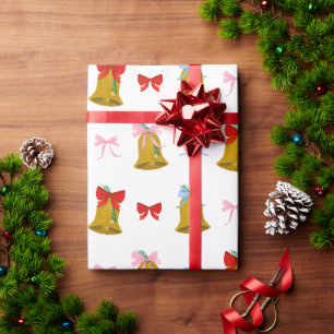 Papier Cadeau Coquette Noël cloches et vaches Classique