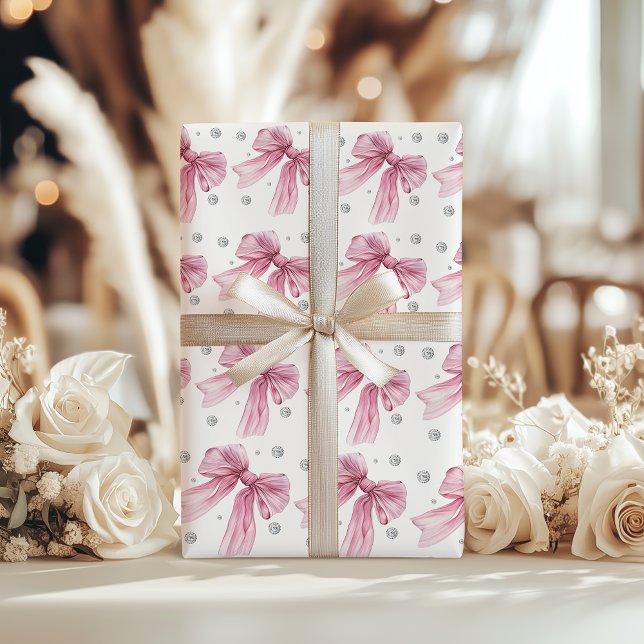 Papier Cadeau Coquette rose étincelle 1ère (Créateur téléchargé)
