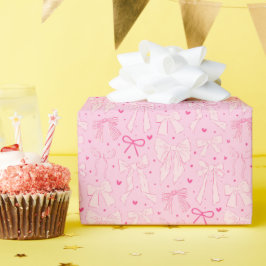 Papier Cadeau Coquette Vaches et Coeurs Roses