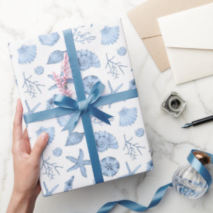 Papier Cadeau Coquillages Bord de mer