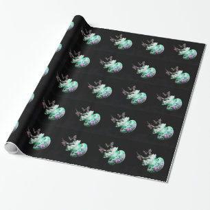 Papier Cadeau Coquillages verts