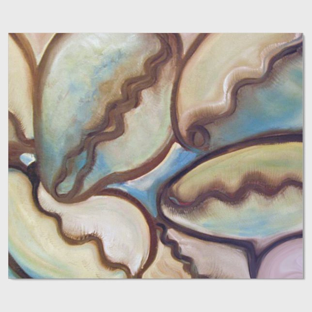 Papier Cadeau Coquilles de cauri (Plat)