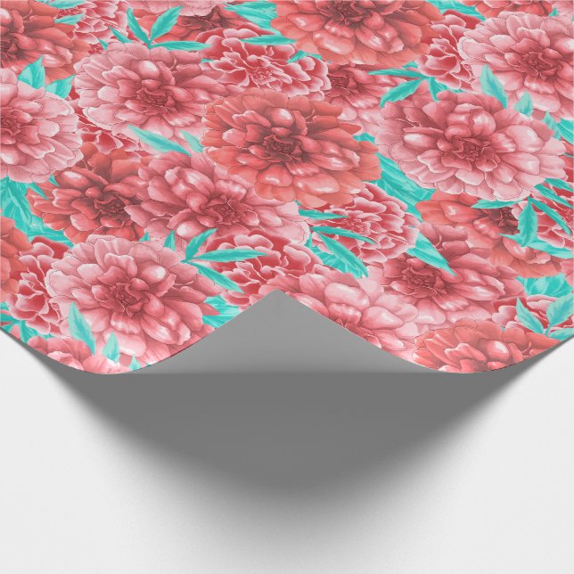 Papier Cadeau Coral Floral (Coin)