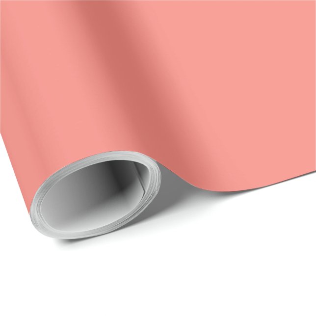 Papier Cadeau Coral rose meilleur monochromatique (Coin rond)