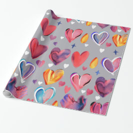 Papier Cadeau Corazones Abstractos