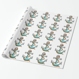 Papier Cadeau Corde Nautique Et Ancre