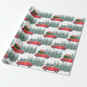 Papier Cadeau Corgis rentre à la maison pour noël - motif