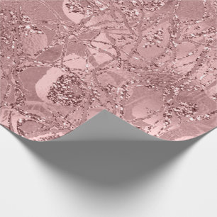 Papier Cadeau Corps Abstrait Nature Cellules Rose Or Blush