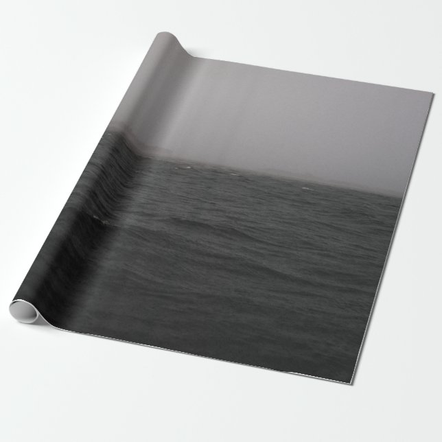 PAPIER CADEAU CORPS D'EAU AVEC PLUIE LOURDE (Déroulé)