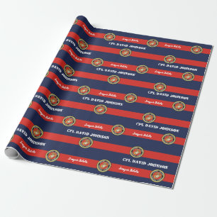Papier Cadeau Corps des Marines personnalisé