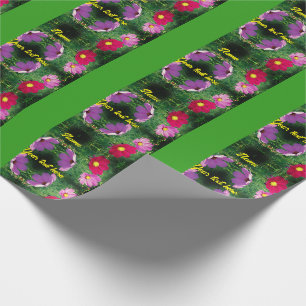 Papier Cadeau Cosmos Flower Trio Personnalisé