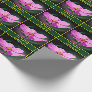 Papier Cadeau Cosmos rose Fleur de marguerite Nature personnalis