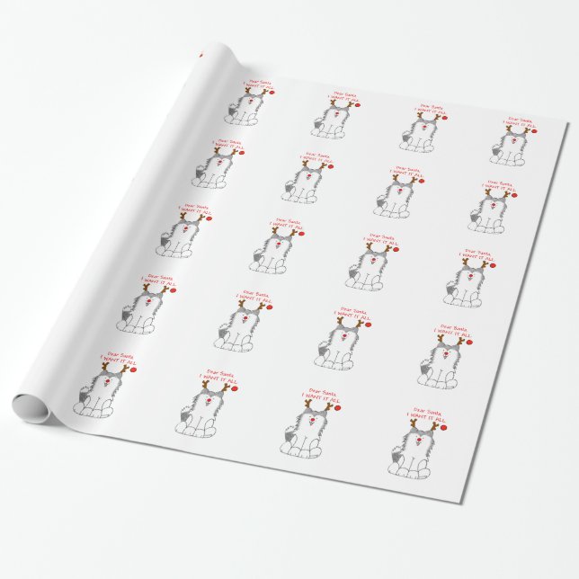 Papier Cadeau Costaud sibérien cher Père Noël…. (Déroulé)