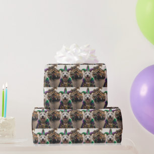 Papier Cadeau Costume de chien bouffon de Mardi Gras