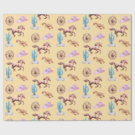 Papier Cadeau Cottoncandy Western Theme Cowgirl Party Art